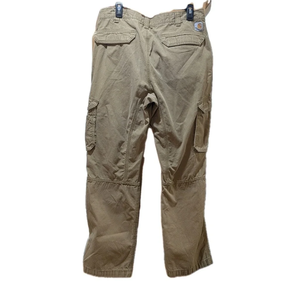 Carhartt Force Relaxed Fit Ripstop Cargo Work Pants Men 38 x 32 Tan Heavy Cotton